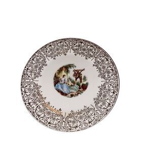 American Limoges Triumph d’Or China 2 Dessert Plates, 22k gold